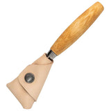 Mora Hook Knife 163 Premium Double Edge Stainless Carving Knife With Birch Handle And Leather Sheath For Woodworkers by Mora