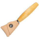 Mora Hook Knife 162 Double Edge For Push And Pull Carving For Woodcarvers With Birch Handle And Leather Sheath by Mora