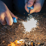 Mora Companion Spark Knife Blue With Fire Starter Outdoor Survival Fixed Blade 4Inch Satin Scandi by Mora