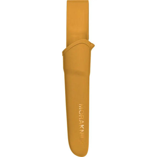 Mora Companion Spark Knife - Integrated Fire Starter For Survival Enthusiasts, 4 Inch Satin Blade, Yellow Handle by Mora