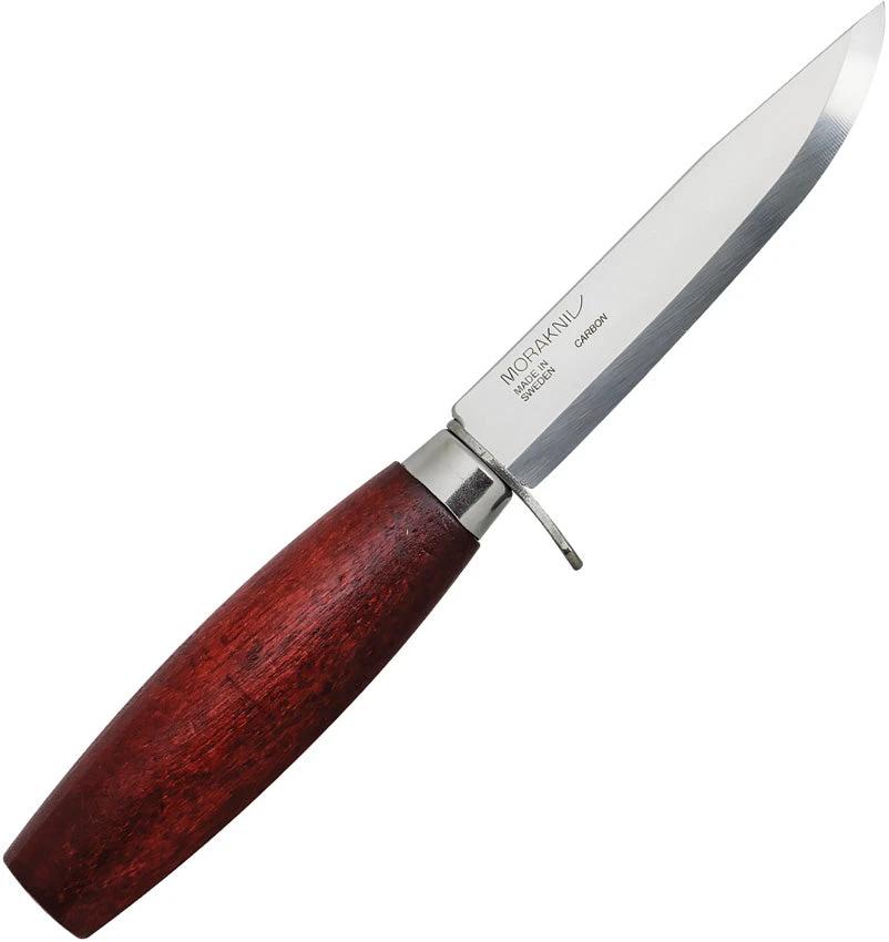 Mora Classic No 2 Bushcraft Knife Satin 4.13in Carbon Steel Blade With Red Birch Handle Belt Sheath by Mora