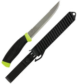 Mora Fishing Comfort Scaler M13870 Ergonomic Sawback Stainless Blade Neon Green Handle For Anglers by Mora