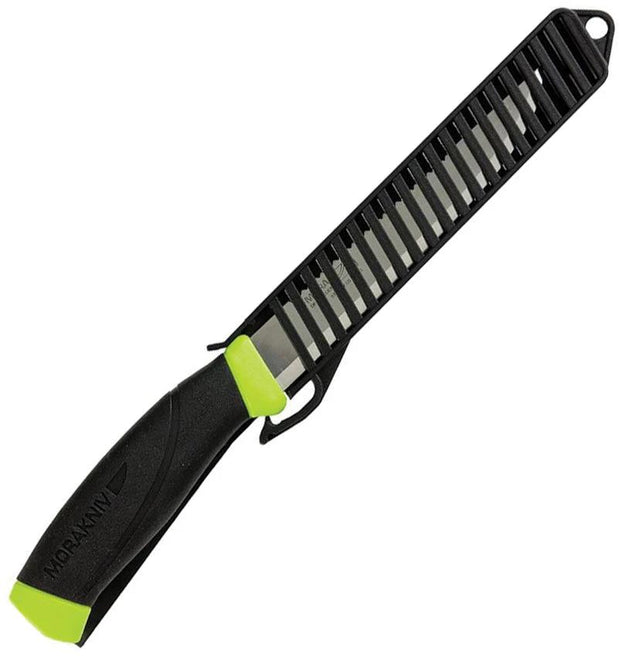 Mora Fishing Comfort Scaler M13870 Ergonomic Sawback Stainless Blade Neon Green Handle For Anglers by Mora