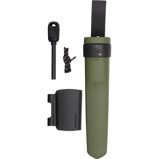 Mora Kansbol Knife With Detachable Survival Kit Green For Outdoor Enthusiasts And Bushcraft Scandi Grind by Mora