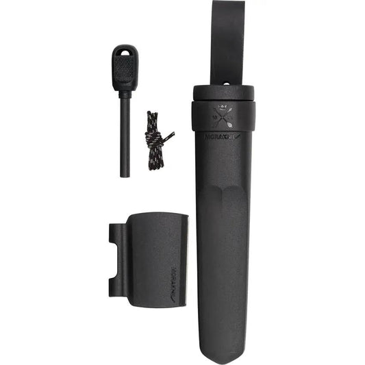 Mora Garberg Survival Kit Knife Black 9in Overall With DLC Blade Scandi Grind Detachable Kit For Outdoor Adventurers by Mora