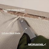 Mora Basic 546 Outdoor Knife - Satin Blade 8-Inch Overall Gray Blue Polypropylene Handle by Mora