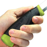 Mora Companion Olive Green Rugged Fixed Blade Knife - Scandi Grind 4 Inch Blade For Campers by Mora