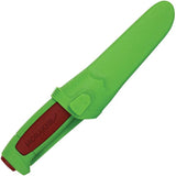 Mora Basic 546 Dala Knife - Satin Blade With Red And Green Handle For Outdoor Enthusiasts by Mora