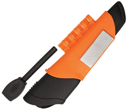 Mora Bushcraft Survival Knife Orange Handle With Integrated Sharpening Plate For Outdoor Enthusiasts by Mora