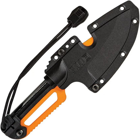 5.11 Tactical EDC Ferro Neck Knife With Integrated Ferro Rod And Orange 2.5in Blade For Outdoor Enthusiasts by 5.11 Tactical