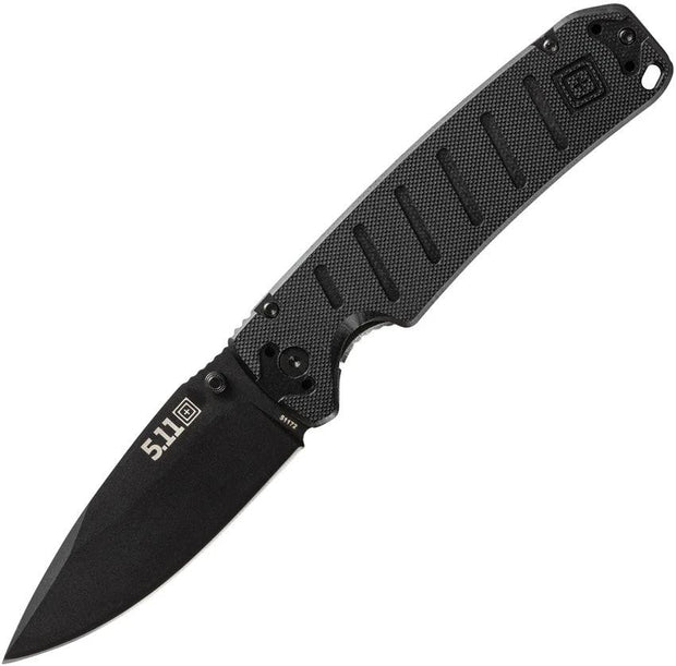 5.11 Ryker Framelock Folding Knife Black G10 Handle D2 Blade 3.5in Closed Ergonomic EDC Tactical by 5.11 Tactical
