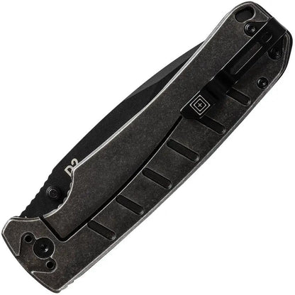 5.11 Ryker Framelock Folding Knife Black G10 Handle D2 Blade 3.5in Closed Ergonomic EDC Tactical by 5.11 Tactical