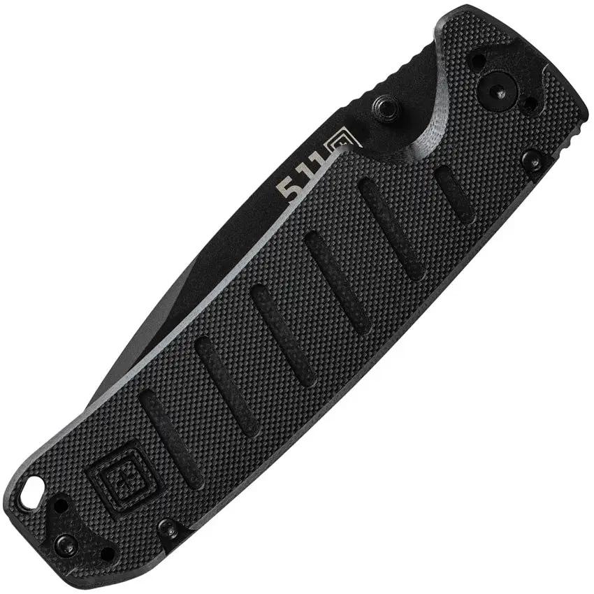 5.11 Ryker Framelock Folding Knife Black G10 Handle D2 Blade 3.5in Closed Ergonomic EDC Tactical by 5.11 Tactical