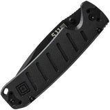 5.11 Ryker Framelock Folding Knife Black G10 Handle D2 Blade 3.5in Closed Ergonomic EDC Tactical by 5.11 Tactical