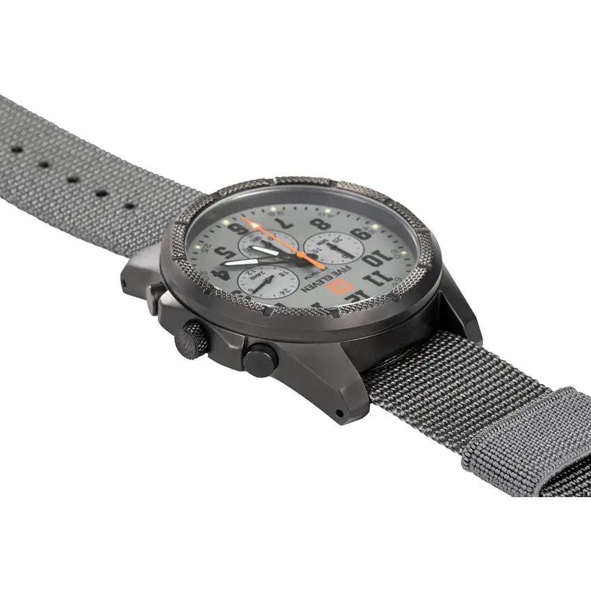 5.11 Tactical Outpost Chrono Watch Storm 56722 44mm Stainless Case 100m Water Resistant Luminous Hands Stopwatch Pros by 5.11 Tactical