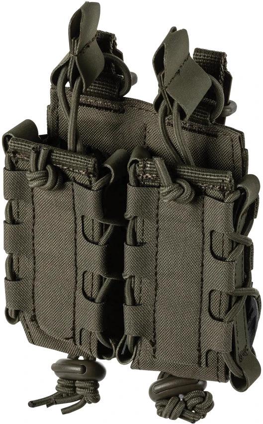 5.11 Tactical Flex Double Pistol Mag Pouch Ranger Green With MOLLE Panel Bungee Retention For Tactical Pros by 5.11 Tactical
