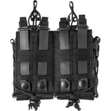 5.11 Tactical Flex Double Pistol Magazine Pouch 57103-019 For Law Enforcement MOLLE Panel Bungee Retention 500D Nylon by 5.11 Tactical