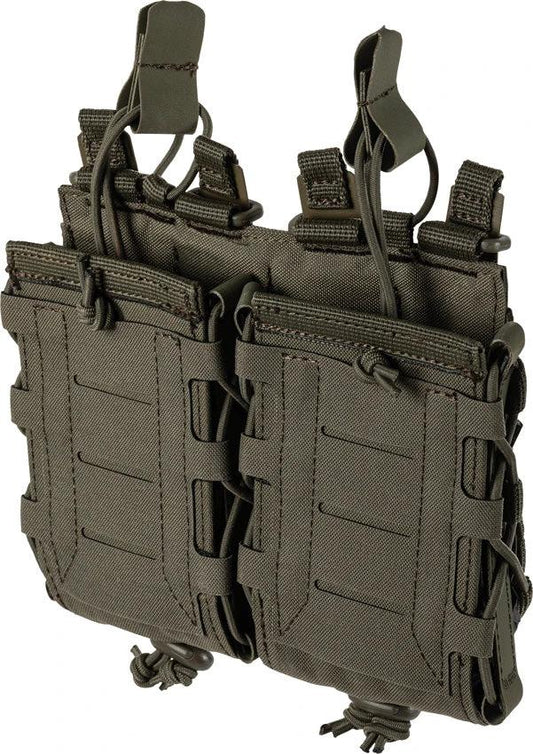 5.11 Tactical Flex Double Pistol Mag Pouch 57103-186 With Laser Cut MOLLE Panel For Operators Ranger Green by 5.11 Tactical