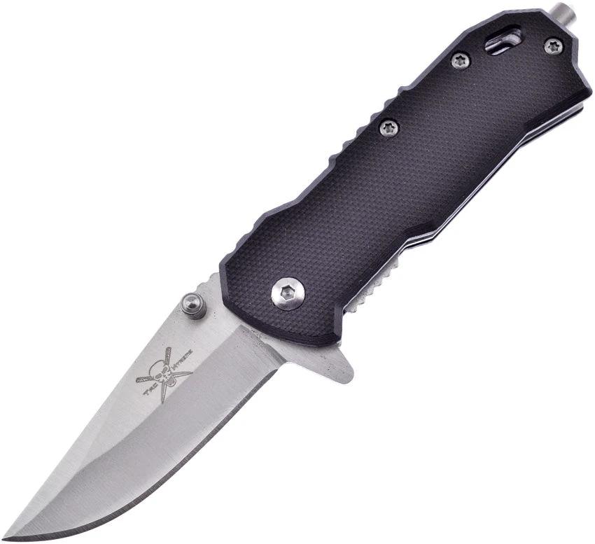 Frost Cutlery Tac Linerlock Black G10 A/O TX-38B/G10 by Frost Cutlery