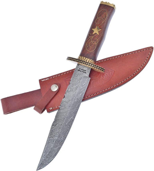 Frost Cutlery Bowie Damascus Walnut VFD-52 by Frost Cutlery