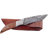 Frost Cutlery Skinner Olive Wood VFD-78OW - Damascus Blade Full Tang Knife With Leather Sheath by Frost Cutlery