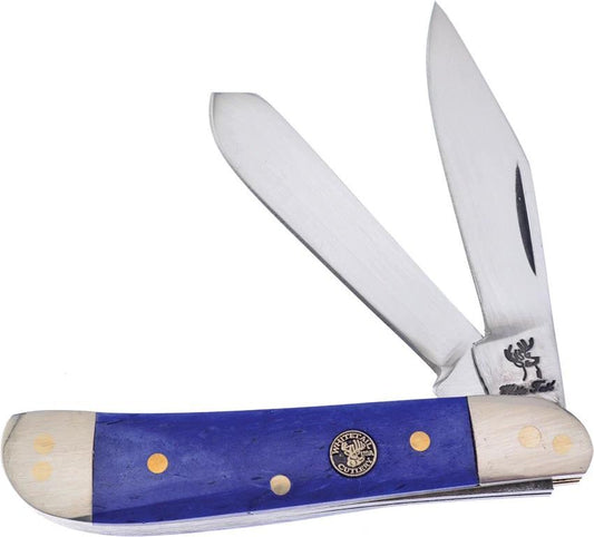 Frost Cutlery Dog Leg Trapper Blue Bone WT-975BLSB by Frost Cutlery