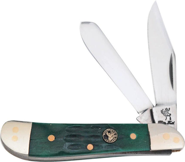 Frost Cutlery Dog Leg Trapper Green Bone WT-975DGJB by Frost Cutlery