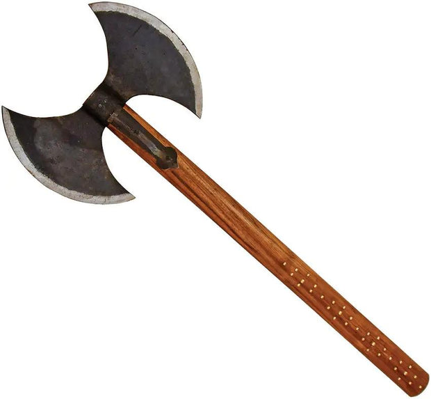Hero Axe India Made Studded Handle Double Blade XN1002STU Carbon Steel Head 36 Inch Overall by India Made