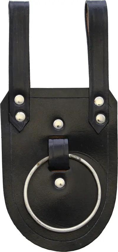 Factory X Axe Frog ON510 - Black Leather Belt Sheath With 2.75 Inch Metal Ring For Belts Up To 3 Inches by Factory X