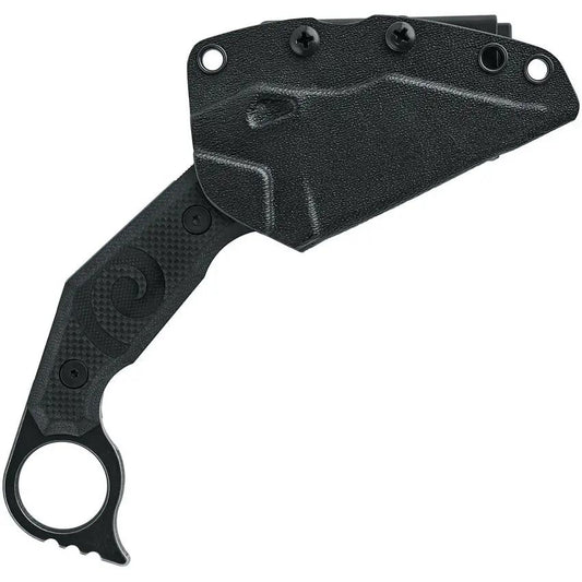 Fox Karambit Fixed Blade FX651 - 7 Inch Overall With Bohler N690 Blade Black G10 Handle Finger Ring Kydex Sheath by Fox