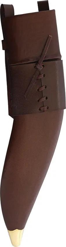 India Made Khukri Machete XNH60 - Satin Stainless Blade With Leather Belt Sheath And Brass Guard by India Made