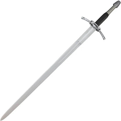 India Made Sword SN058 - Satin Finish Carbon Steel Blade With Stainless Guard And Leather Wrapped Handle by India Made