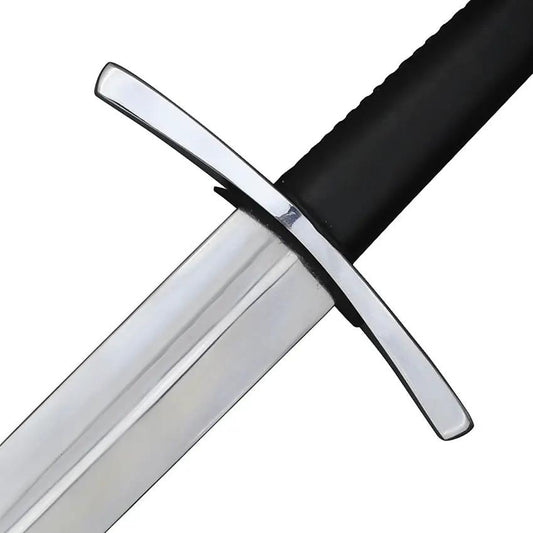 India Made Medieval Sword With Scabbard SN609 - Satin Finish Stainless Blade, Leather Wrapped Handle by India Made