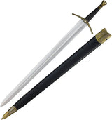 India Made Sword SN640 - Satin Finish Carbon Steel Blade With Leather Wrapped Handle And Brass Guard by India Made