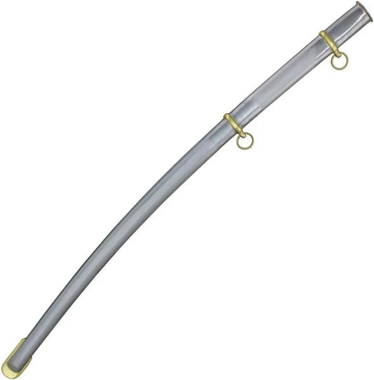 ICS Civil War Foot Officers Sword - 41 Inch Overall 35 Inch Carbon Steel Blade With Etching And Leather Grip by India Made