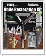 Flitz Premium Knife Restoration Kit For Enthusiasts With Diamond Sharpener And Polish Oil Bundle by Flitz