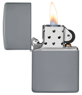 Flat Grey Classic Zippo Lighter by Zippo