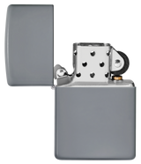Flat Grey Classic Zippo Lighter by Zippo