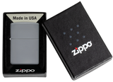 Flat Grey Classic Zippo Lighter by Zippo