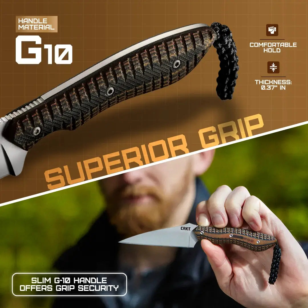 CRKT Folts SPEW Small Pocket Everyday Wharncliffe EDC Knife With Full Tang G10 Handle by CRKT