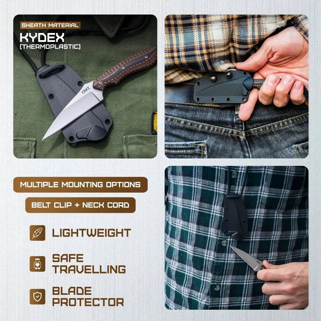 CRKT Folts SPEW Small Pocket Everyday Wharncliffe EDC Knife With Full Tang G10 Handle by CRKT