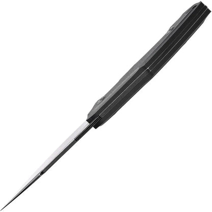 Tenable Knives Luccio Fixed Blade Knife Blackwash 14C28N Clip Point Sandvik Blade Black G10 Handle Full Tang by Tenable Knives