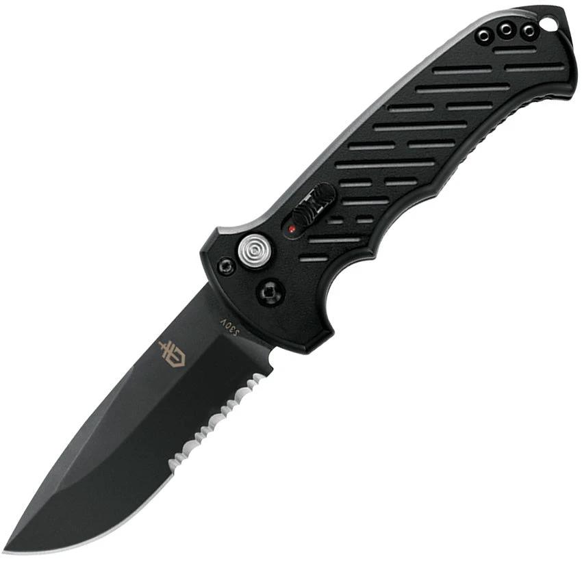 Gerber Auto 06 Button Lock Black 30-000377 by Gerber