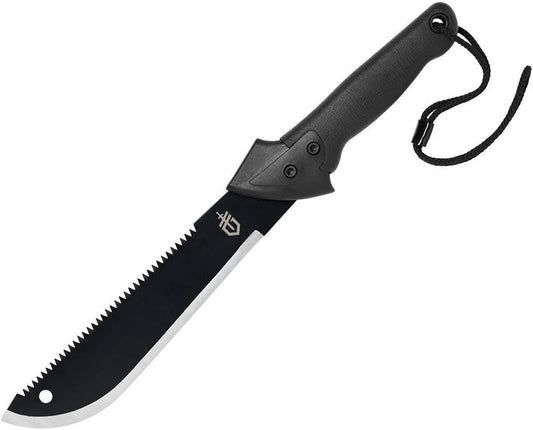 Gerber Gator Machete Jr Black Sheath Outdoor Survival Machete With Sawback Blade And Gator Grip by Gerber