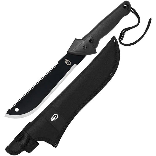 Gerber Gator Machete Jr Black Sheath Outdoor Survival Machete With Sawback Blade And Gator Grip by Gerber