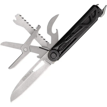Gerber Armbar Scout Black 8 Tool EDC Multi Tool Rugged With Scissors Saw Blade Pry Bar Hammer Bottle Opener by Gerber