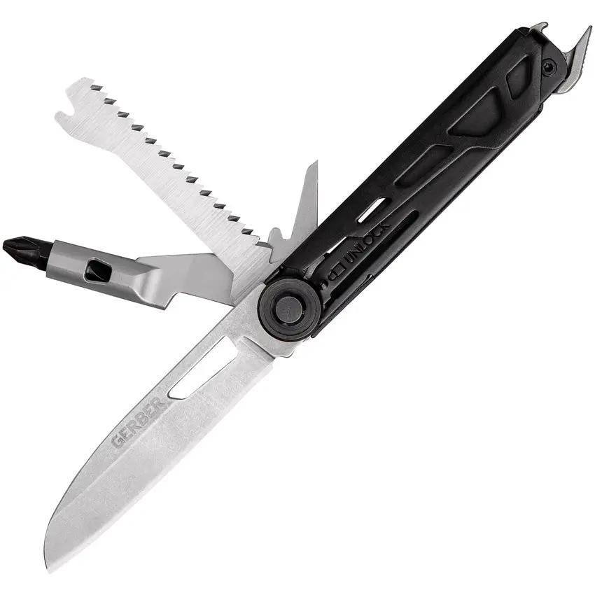 Gerber Armbar Trade Black Multi Tool 9 Tools Aluminum Handle With Pocket Clip For EDC Pros by Gerber