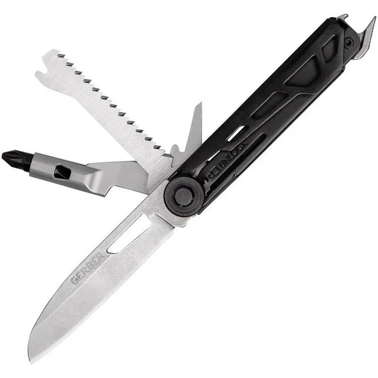 Gerber Armbar Trade Black Multi Tool 9 Tools Aluminum Handle With Pocket Clip For EDC Pros by Gerber