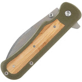 Gerber Confidant Linerlock Folding Knife Stonewashed Blade G10 Bamboo Inlay EDC Ready For Outdoor Enthusiasts by Gerber