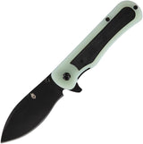 Gerber Confidant Linerlock Knife Jade G10 Handle With Black Bamboo Inlay 3.5In Drop Point Blade Extended Tang EDC Ready by Gerber